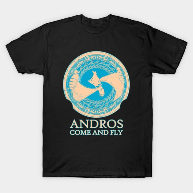 Andros Bahamas Manta Rays T-Shirt by NicGrayTees